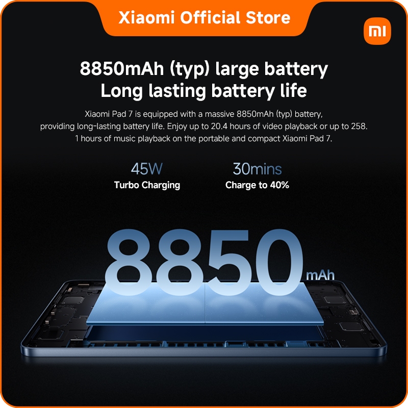 Xiaomi Pad 7 | 8GB+128GB/8GB+256GB, Snapdragon 7+ Gen 3 Mobile