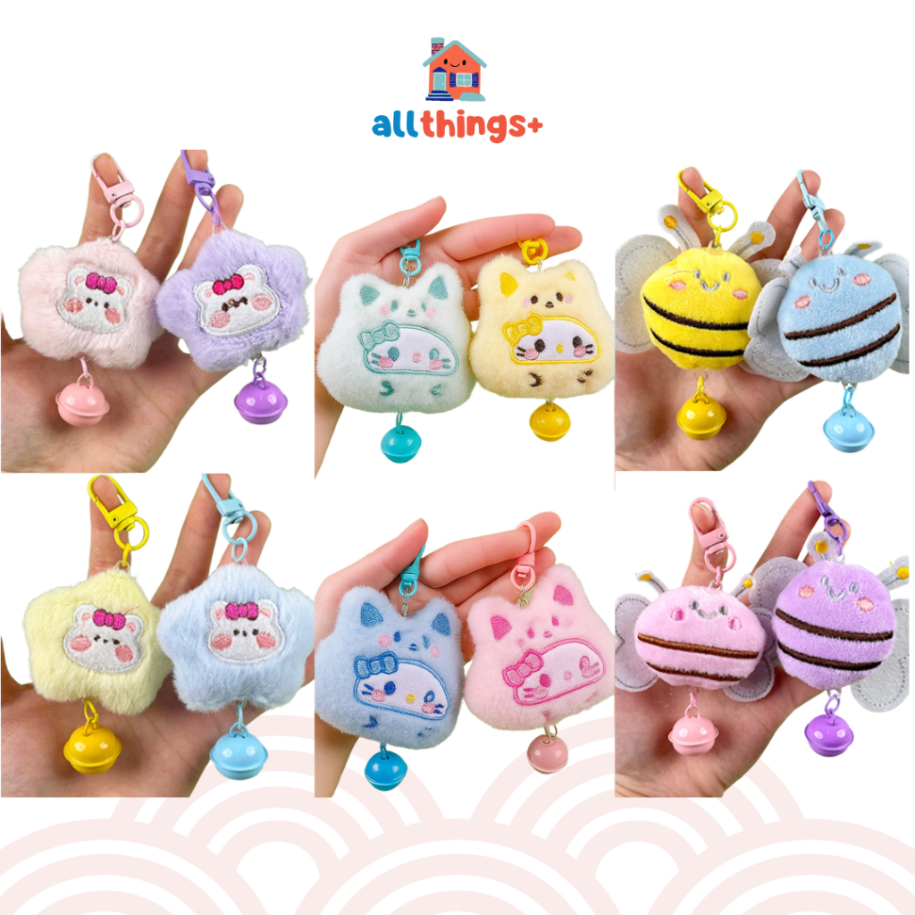 Assorted Designs Cartoon Keychain with Bell for Girls | Keychain for ...