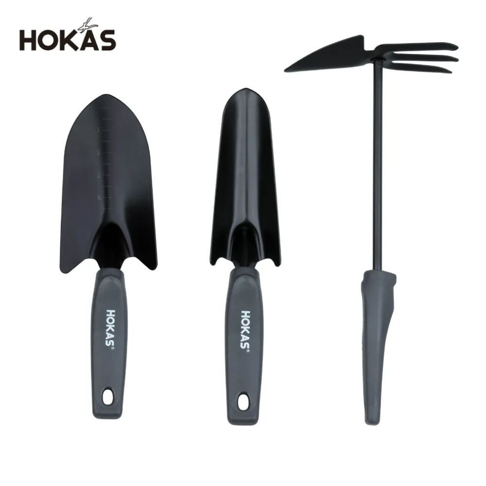 【HOKAS】Garden Trowel & Rake Set | Dual-Use Soil Scoop, Transplant Tool ...