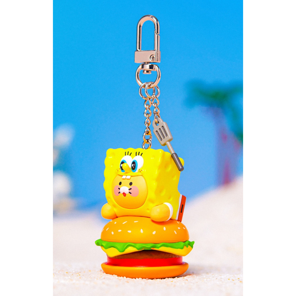 🎀【In Stock】2025 SpongeBob x Kakao Friends Keycap Figure Keyring