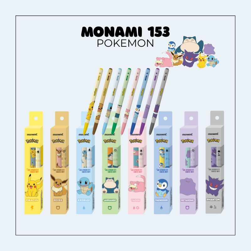 [MONAMI 153] Pokémon 3-Pen Set | 0.5mm Writing Instrument Collection ...