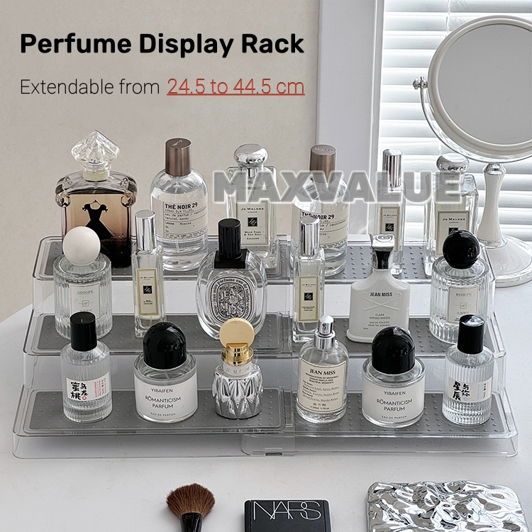 Maxvaluesg® Scalable Perfume Organizer Transparent 3-layer Ladder ...