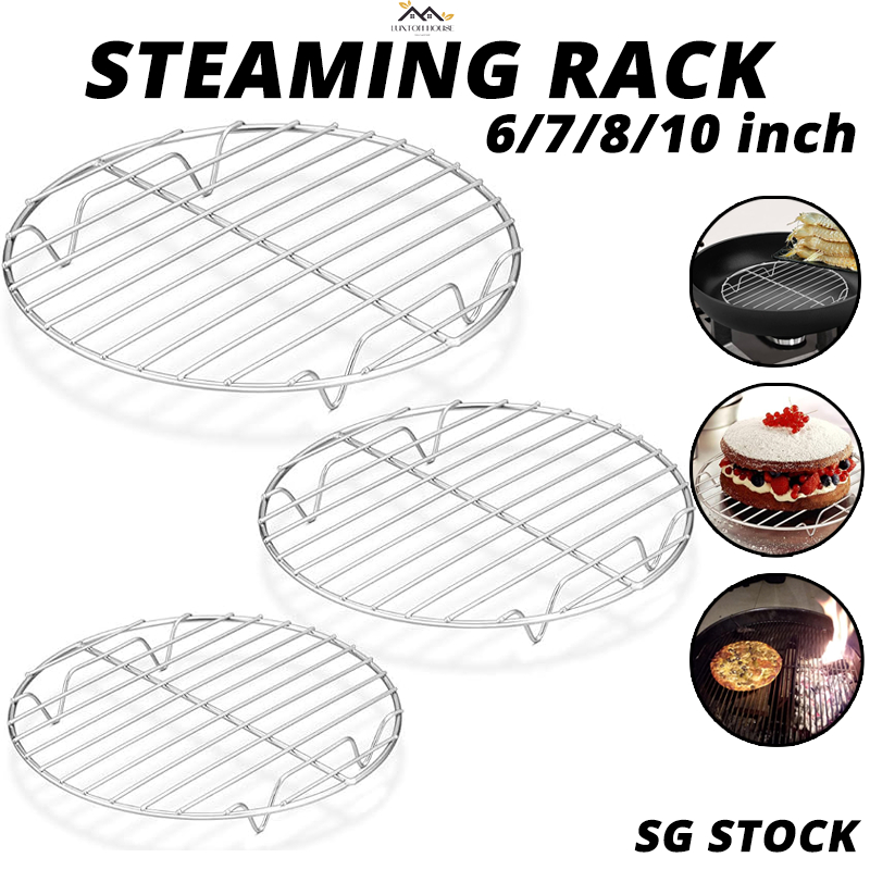 {SG} Stainless Steel Steaming Rack Stand Steamer Stand Cooking Rack ...