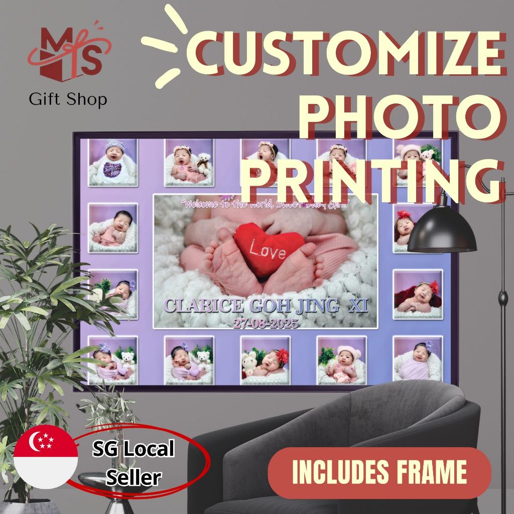 Customize Photo Printing | SG seller | Large Photo Frame 64cmX94cm ...