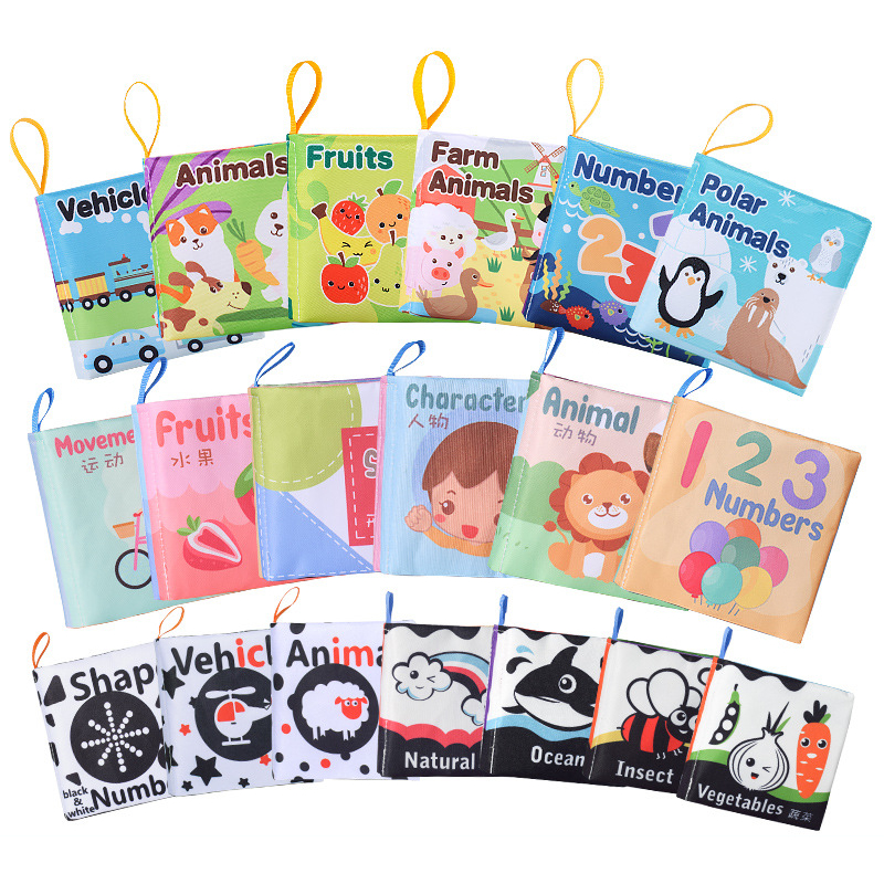 [SG Stock] Newborn Infant Soft Cloth Books Rustle Sound Baby Early ...
