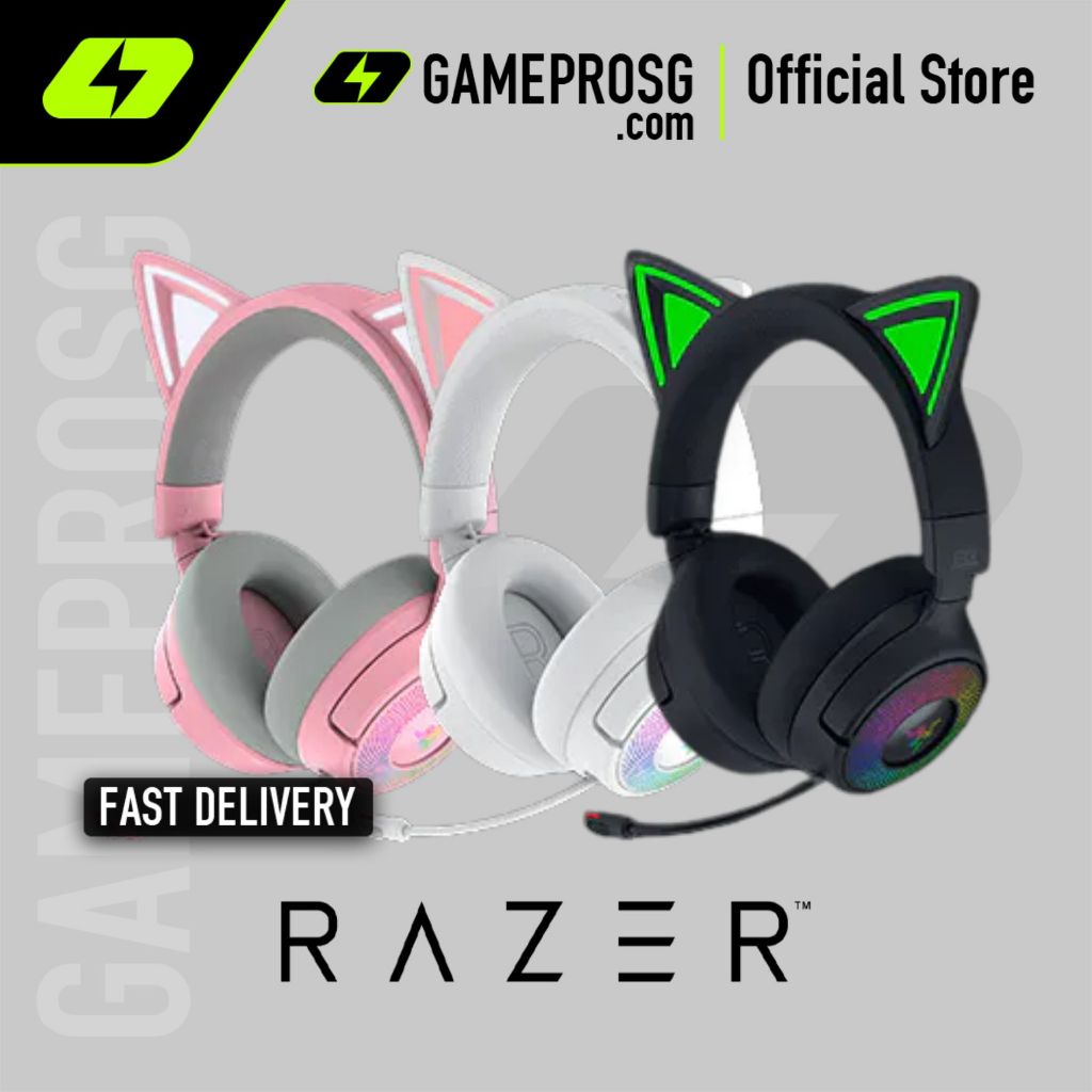 Razer Kraken Kitty V3 Pro - Wireless RGB Headset with Kitty Ears 3 ...