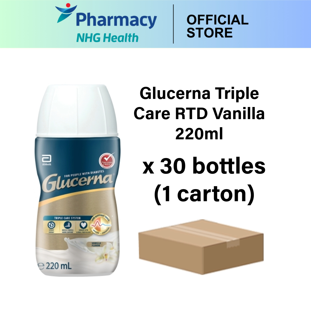 Glucerna Triple Care RTD Vanilla 220ml x 30 bottles (Expiry Date: Jul ...