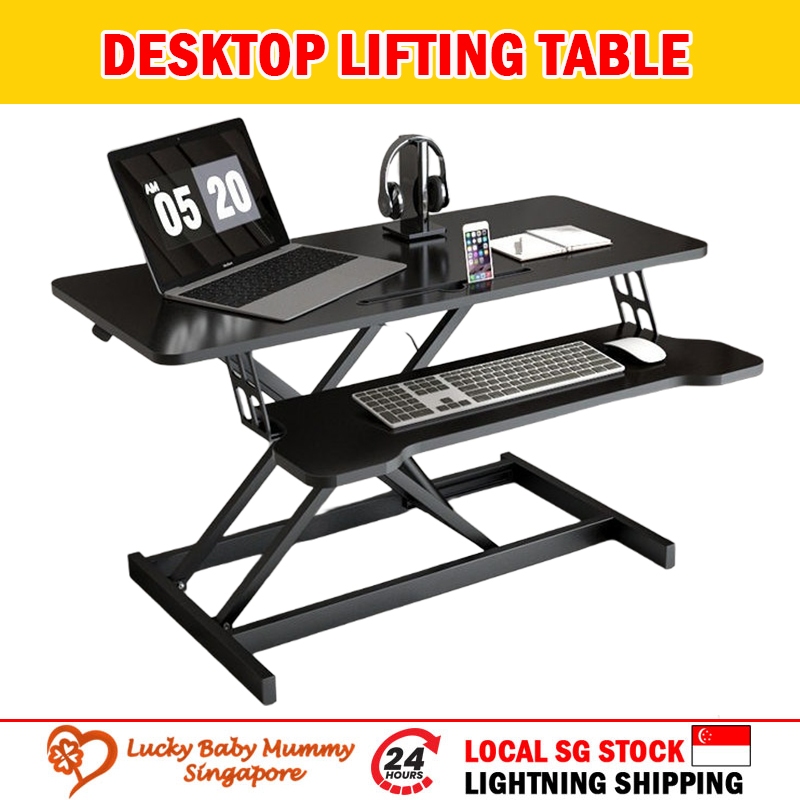 Dual Layer Desktop Lifting Table /Height Adjustable Standing Desk Riser ...