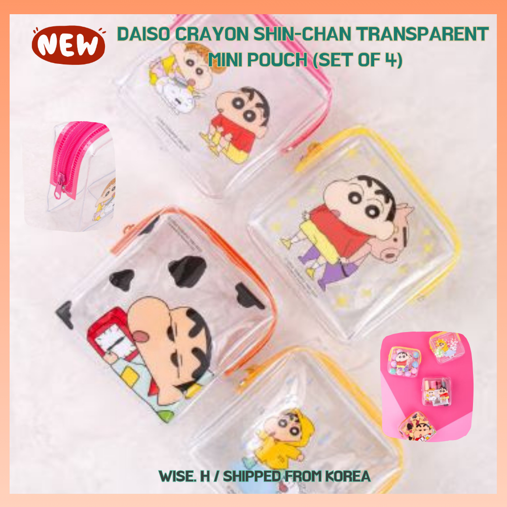 [Korea] Daiso Crayon Shin-chan Transparent Mini Pouch (4 KINDS ...