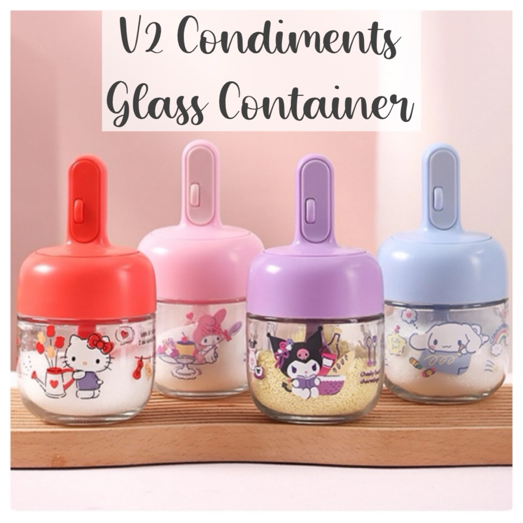 * SG READY STOCK * Sanrio Condiments Glass Container (Kuromi ...