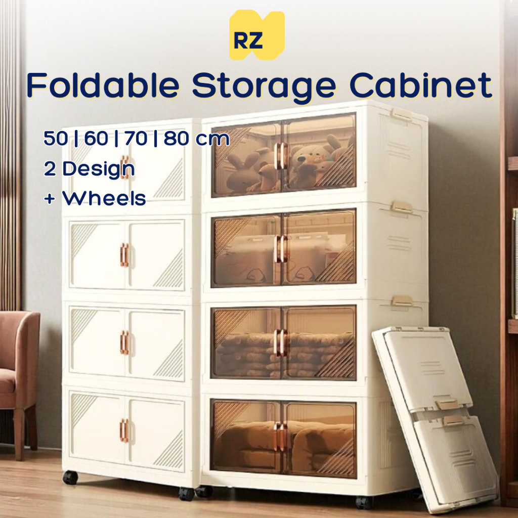 RONGZHI_sg 50cm-80cm Multi-Size Foldable Household Storage Cabinet With ...