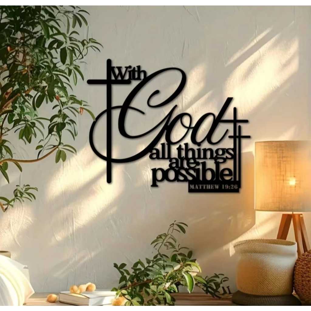 Wrought Iron Inspirational Bible Verses Wall Decor Hanging | Shopee ...