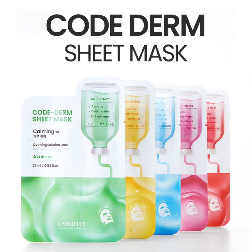 [Made in Korea] LABIOTTE Code Derm Sheet Mask 25ml × 10ea | Shopee ...