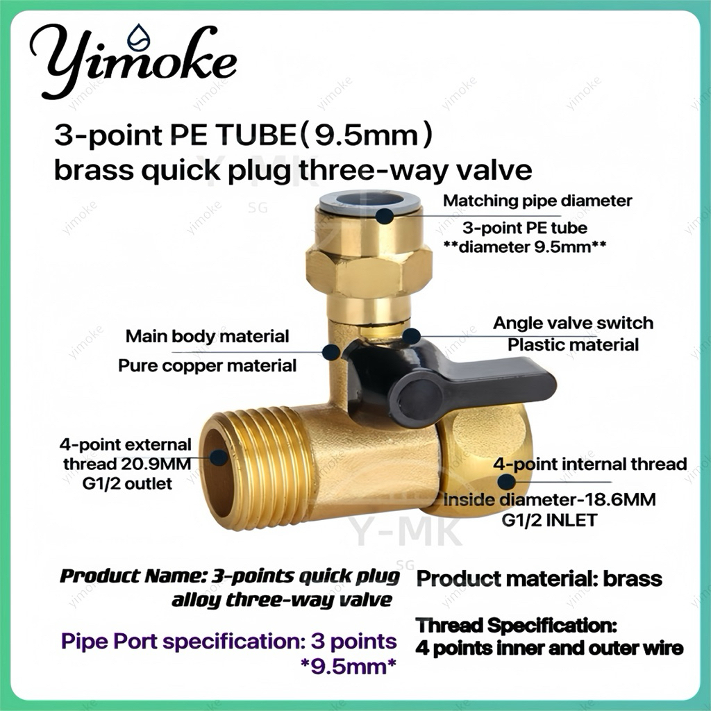 （WPC-PE6.4&WPC-PE9.5)PU Tube Connector | Water Pipe Adapter | Quick ...