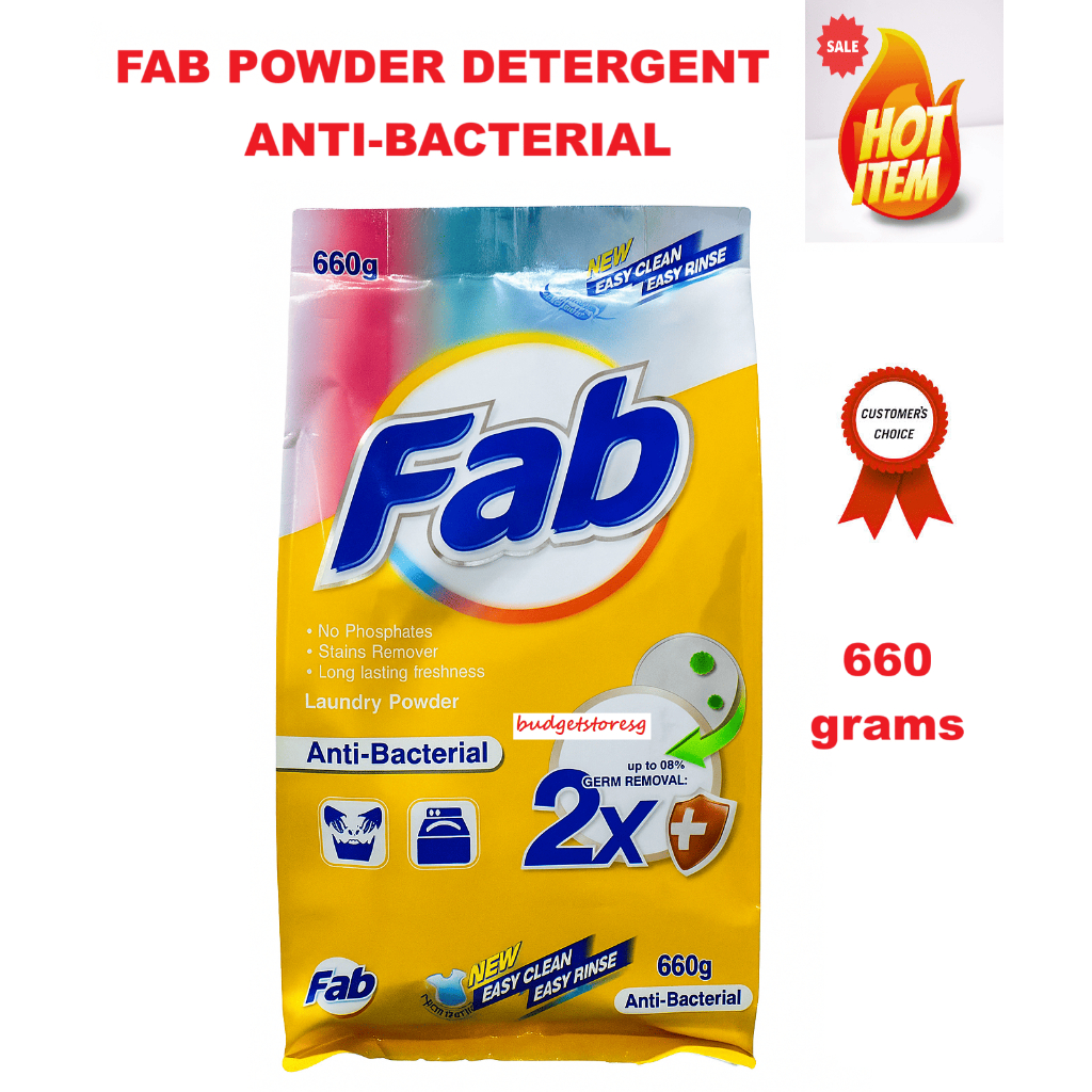 Fab Laundry Antibacterial Powder - 660 grams | Shopee Singapore