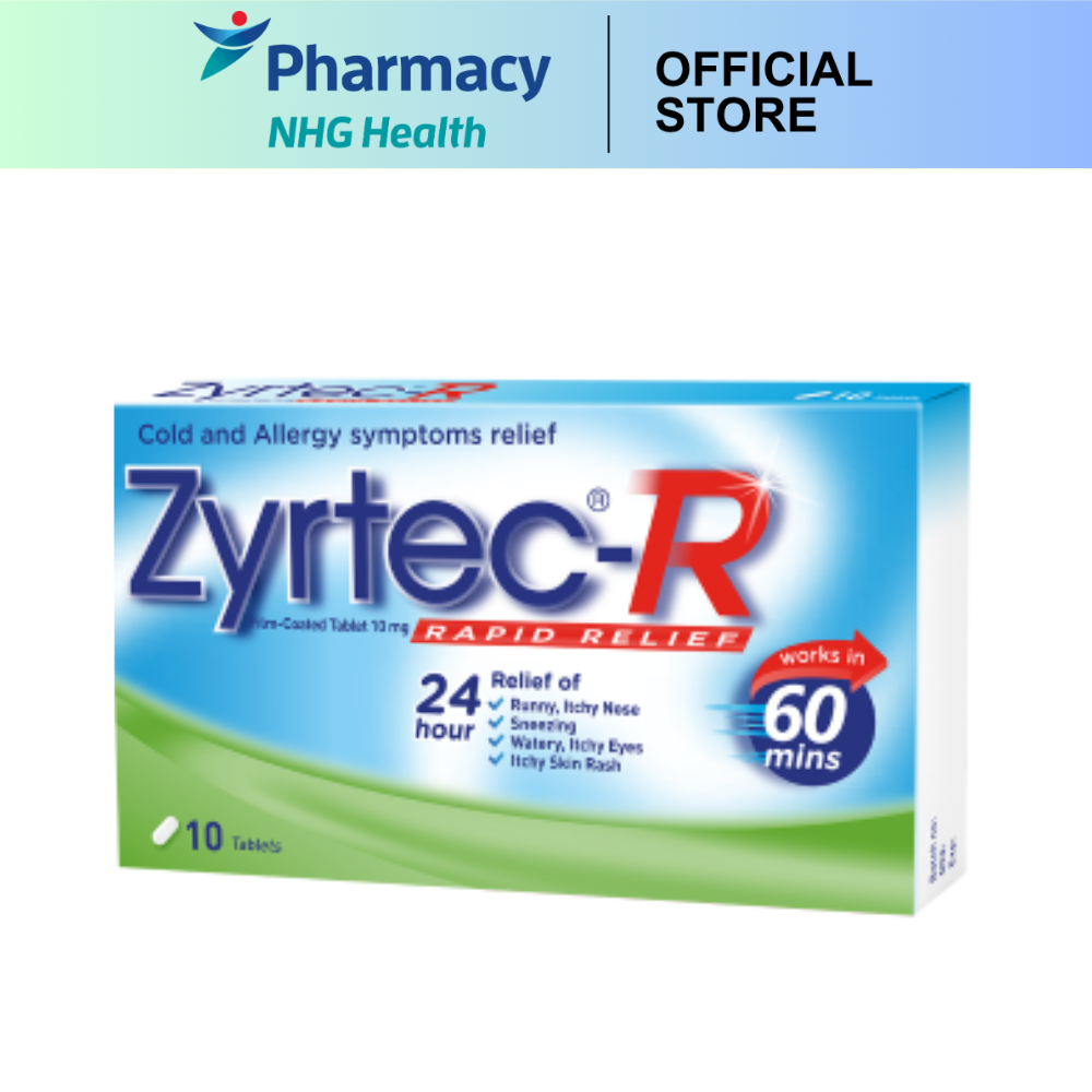 Zyrtec-R 10mg Tab 10s [relieves allergy] | Shopee Singapore