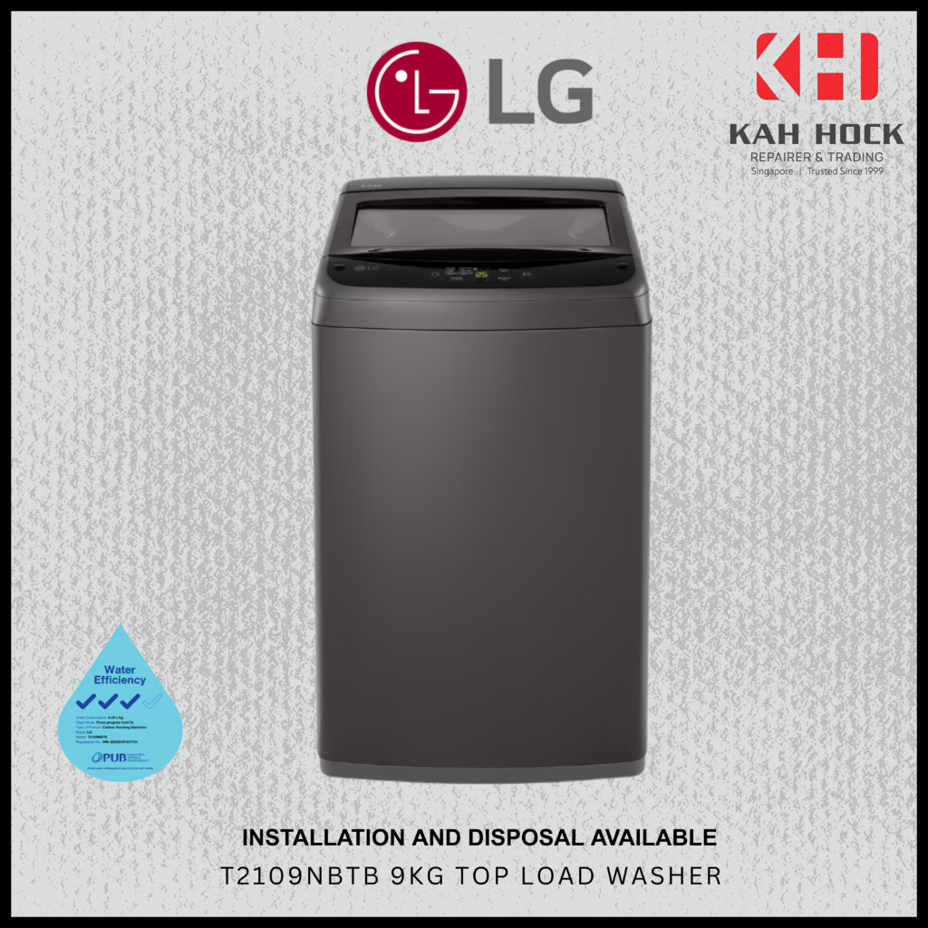 LG T2109NBTB 9KG TOP LOAD WASHER + 2 YEARS WARRANTY | Shopee Singapore