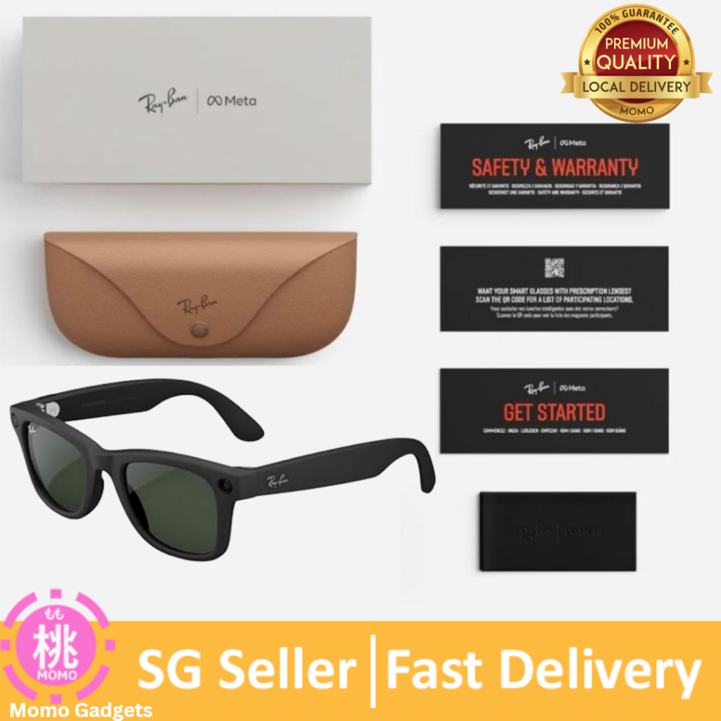 RayBan | Meta Wayfarer Smart Glasses Gen 2 / Gen 1- Shiny Black