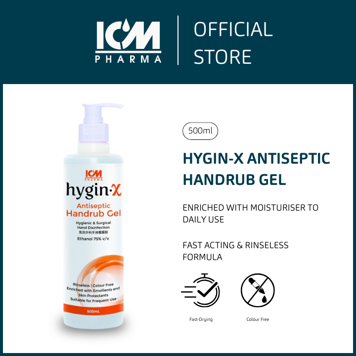 Hygin-X Antiseptic Handrub Gel 500ml | Shopee Singapore