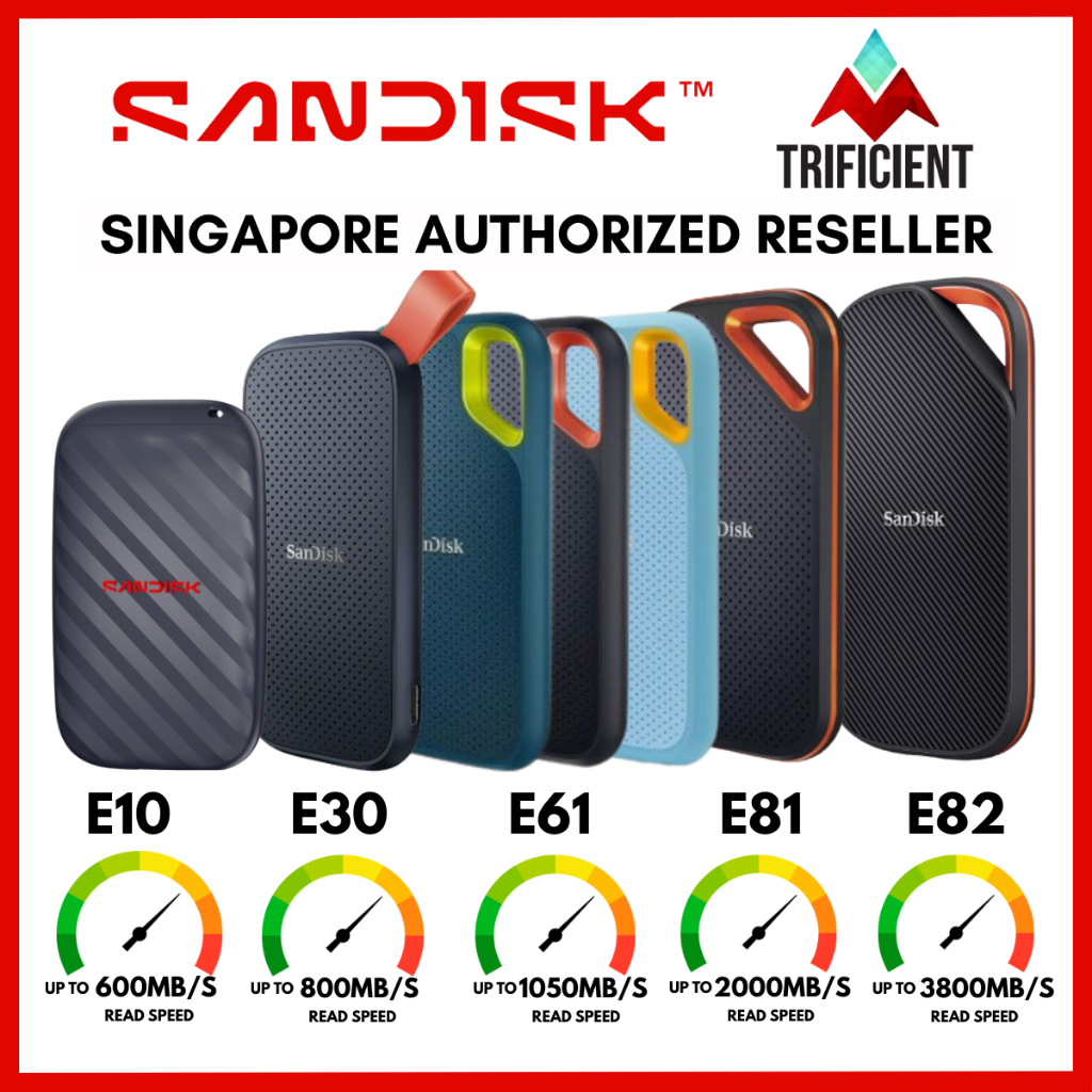 SanDisk Extreme Portable SSD 600-3800MB/s - USB-C, USB 3.1/ 3.2