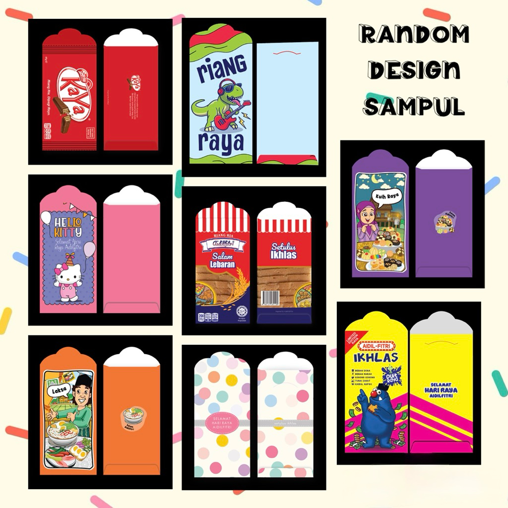 Sampul Duit Raya ( New Design 3 ) - 10pcs per pkt | Shopee Singapore