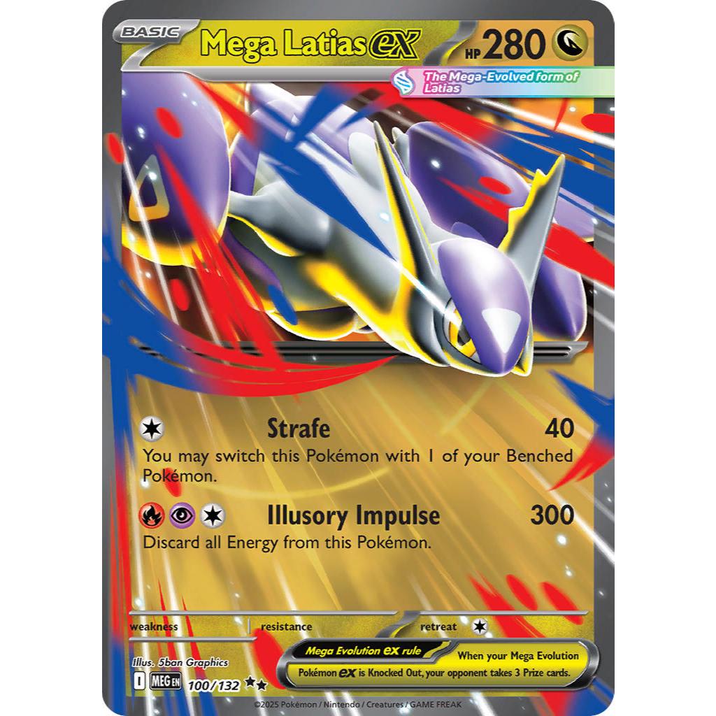 Mega Latias ex MEG 100/132 ME01 Mega Evolution Double Rare EN Pokemon ...