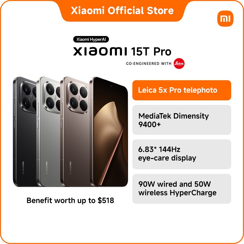 Xiaomi 15T Pro Smartphone | 12GB+256GB, Leica 5x Pro telephoto