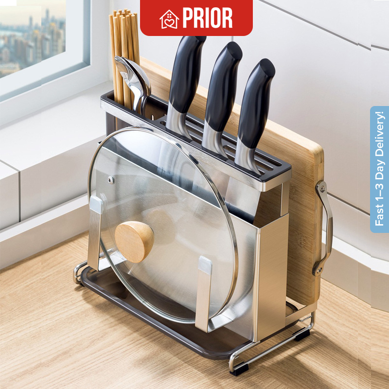 [SG Seller] Stainless Steel Utensil Holder Knife Cutlery Holder ...