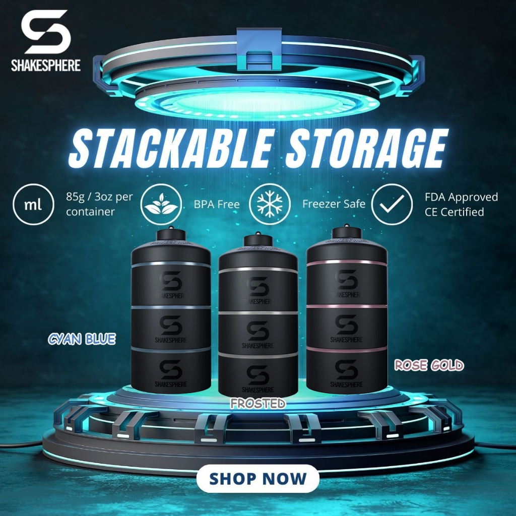 ShakeSphere Stackable Storage | Powder Container | Shopee Singapore