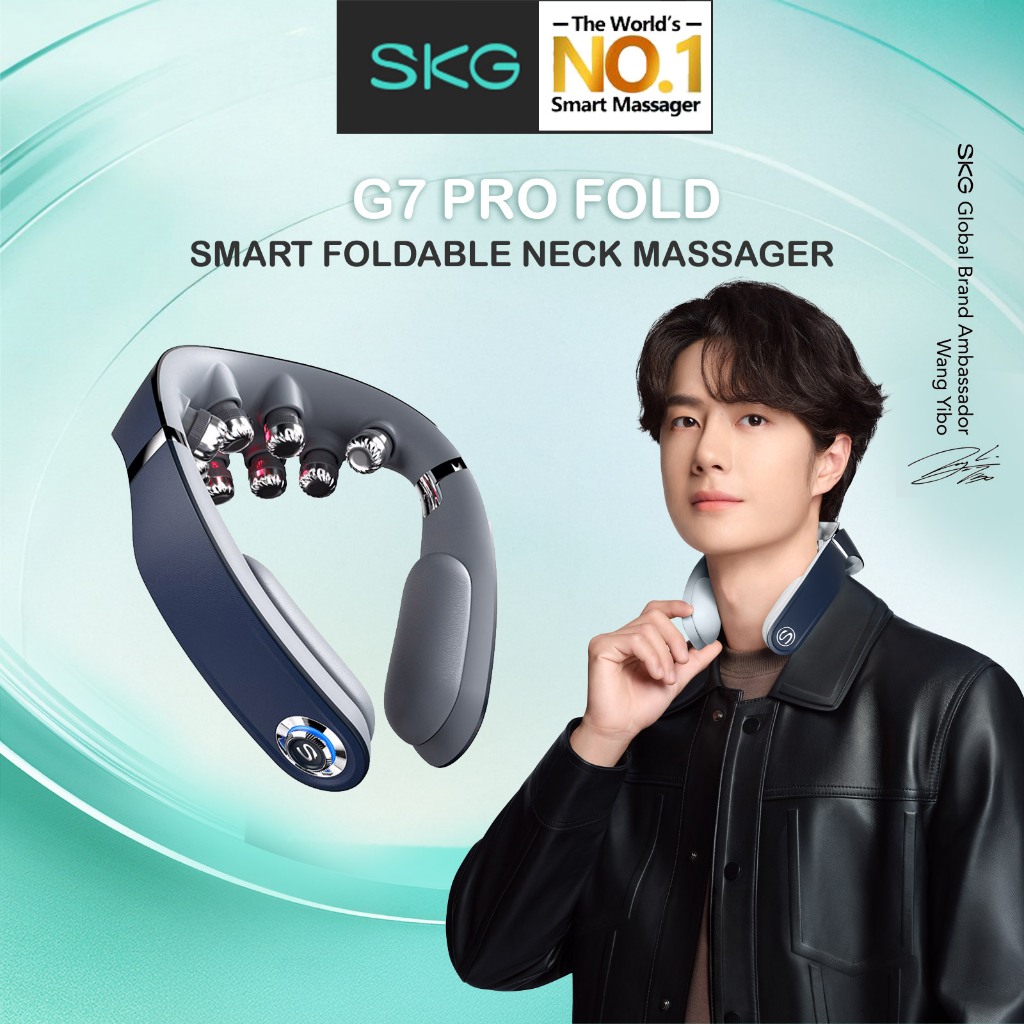 SKG G7 PRO Smart Neck Massager 9D Deep Tissue Heat Compress Vibration APP  Portable Fold U-shape Massager for Pain Relief | Shopee Singapore