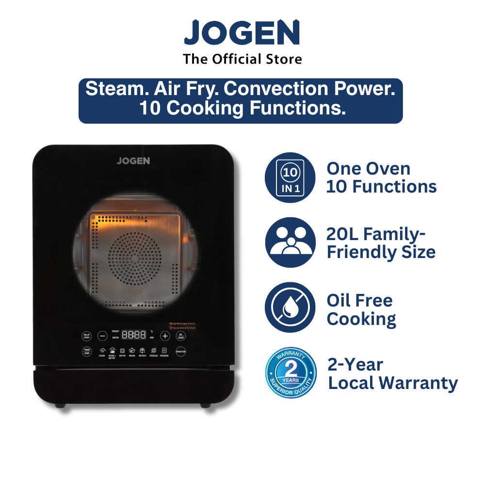 JOGEN SO 5212 Steam Oven 20 Litre 10 Cooking Functions For Steam Airfry ...