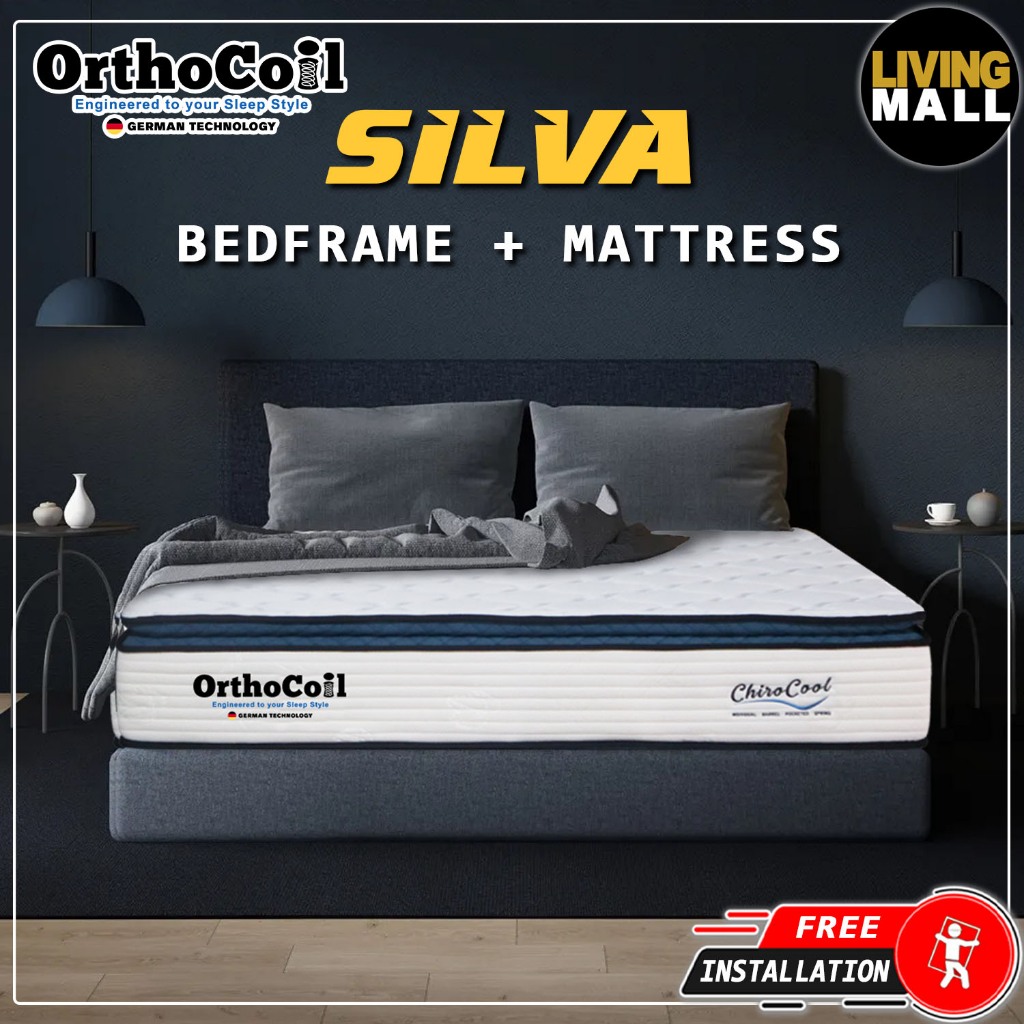 Living Mall OrthoCoil Silva Divan Platform Bed Frame - With Mattress ...
