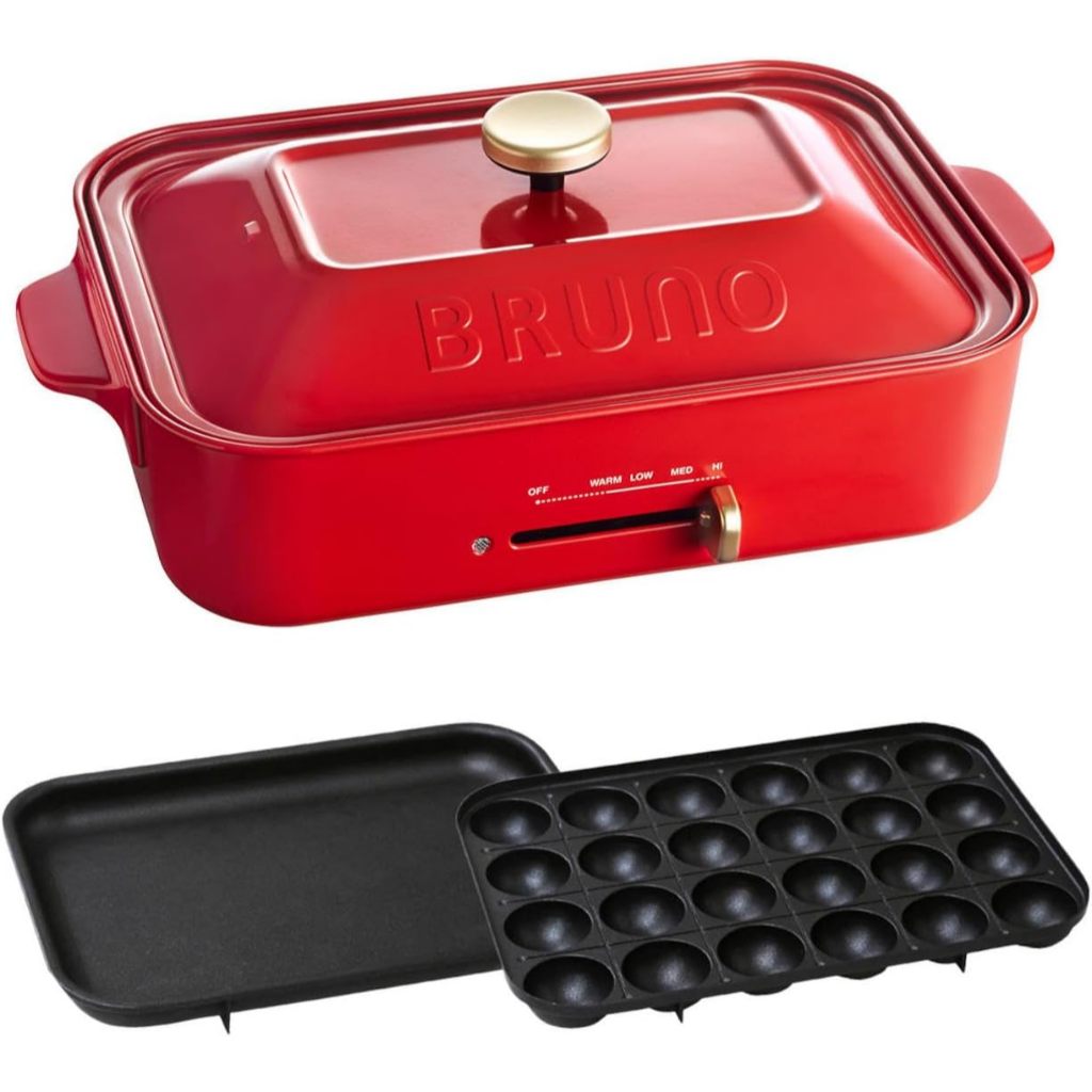 🌸 BRUNO 🇯🇵 Compact Hot Plate (BOE021) – 2 Interchangeable
