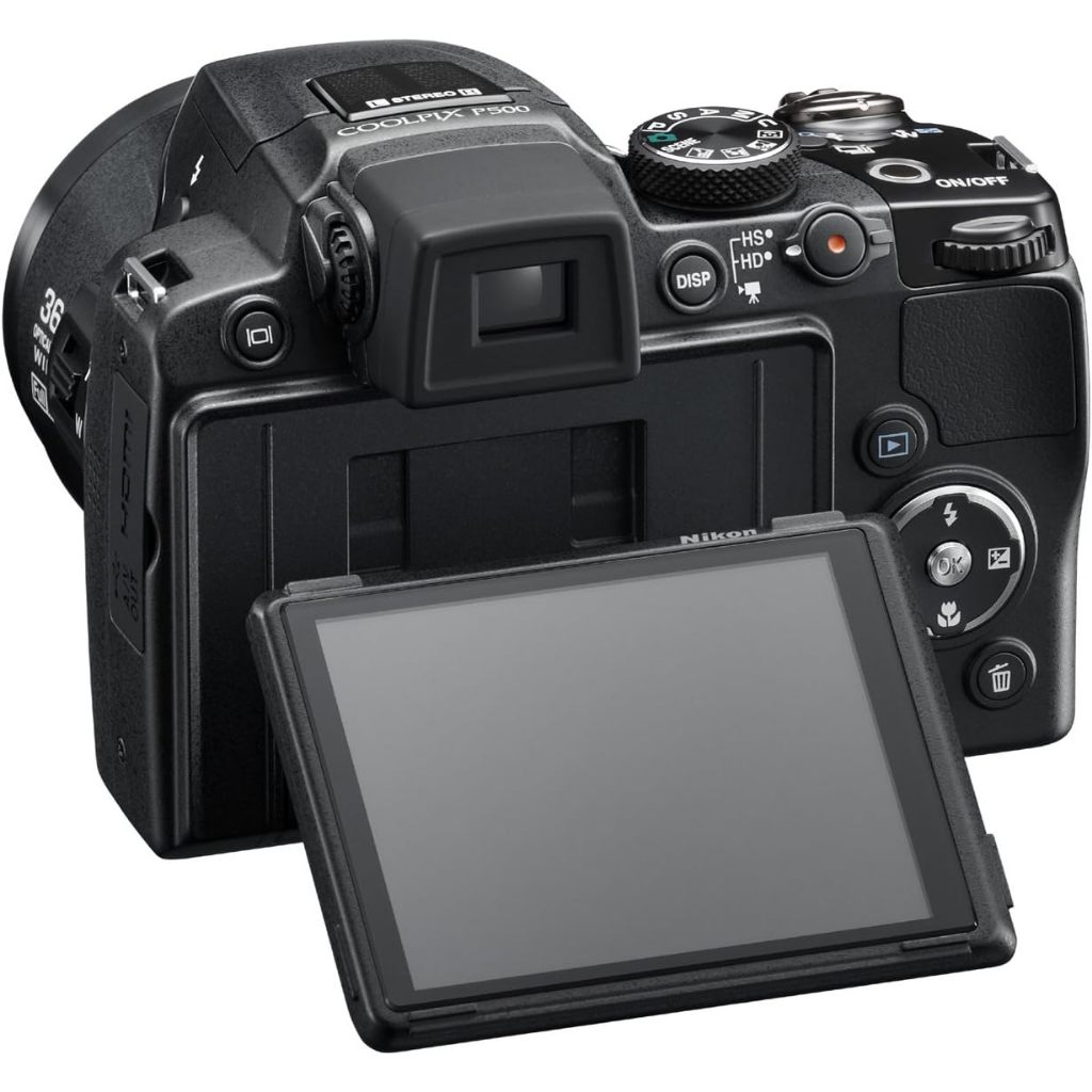 Used】Nikon Digital Camera COOLPIX P500 Black P500 12.1MP Back
