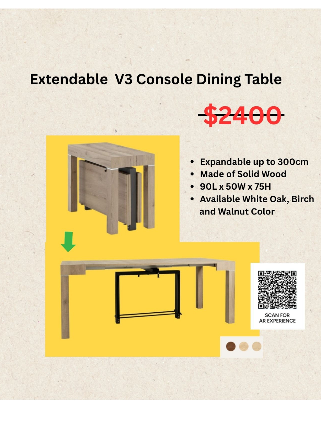 Extendable Dining Table- Invis V3 - Compact Console Dining Table ...