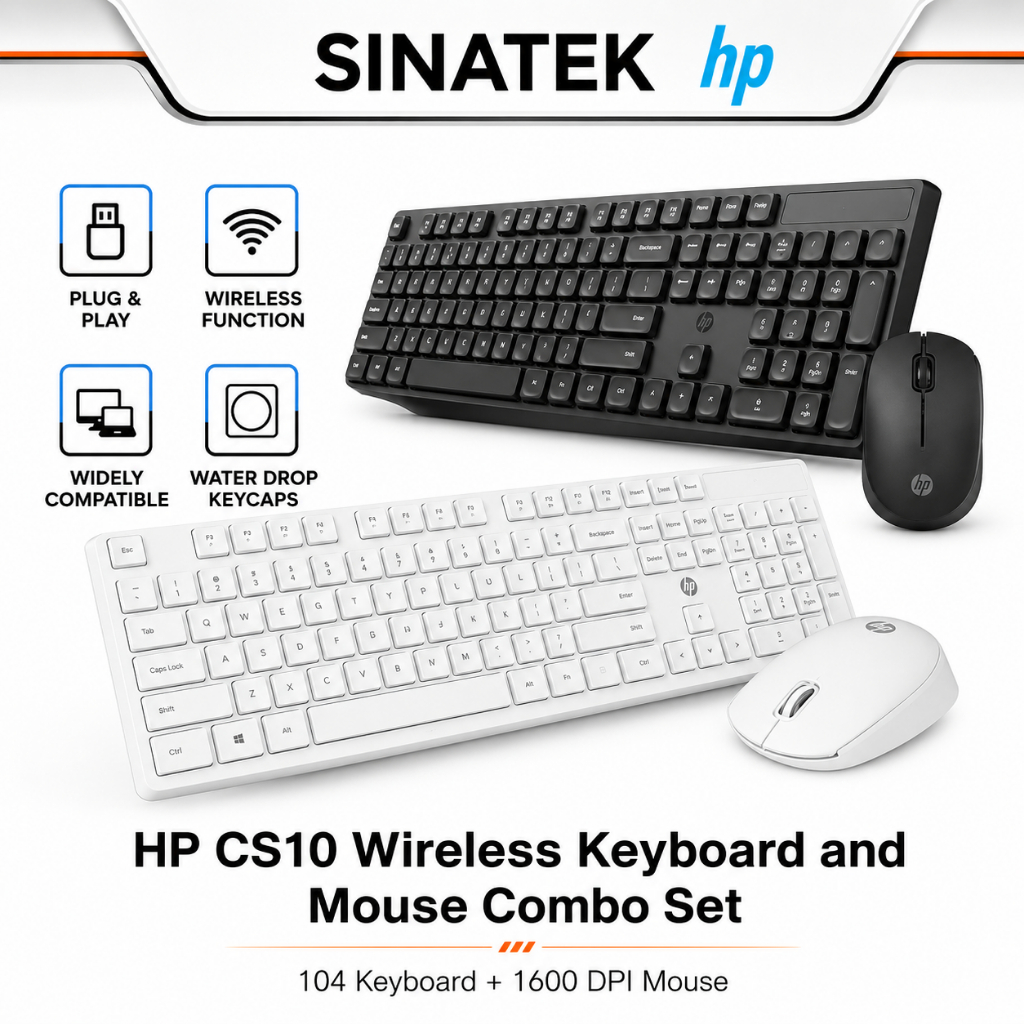 HP | Vention CS10 2.4G Keyboard Wireless Keyboard and Mouse Combo Set ...