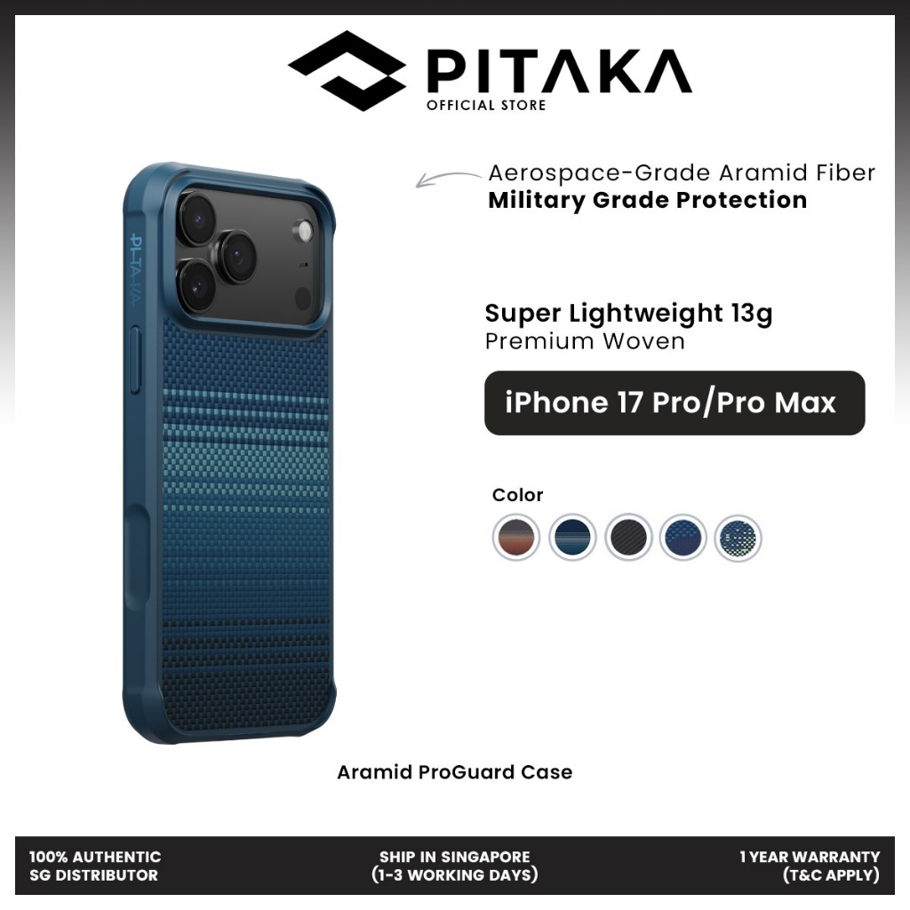 PITAKA Aramid ProGuard Case for iPhone 17 Pro / 17 Pro Max