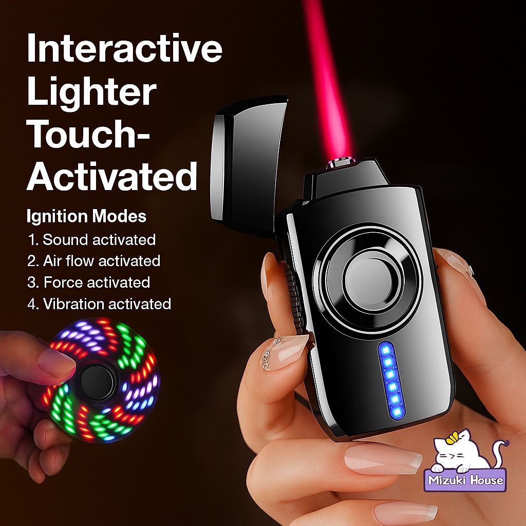 TH662Rechargeable Touch Sensor Lighter USB 4 Ignition Modes (Sound ...