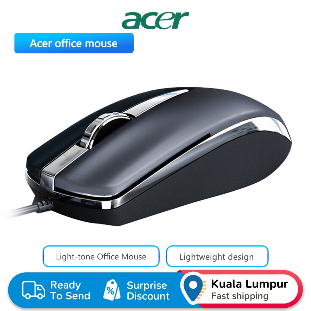 Acer Wired Mouse M119 Reduce Noise USB Interface 1000DPI Mute Design E ...