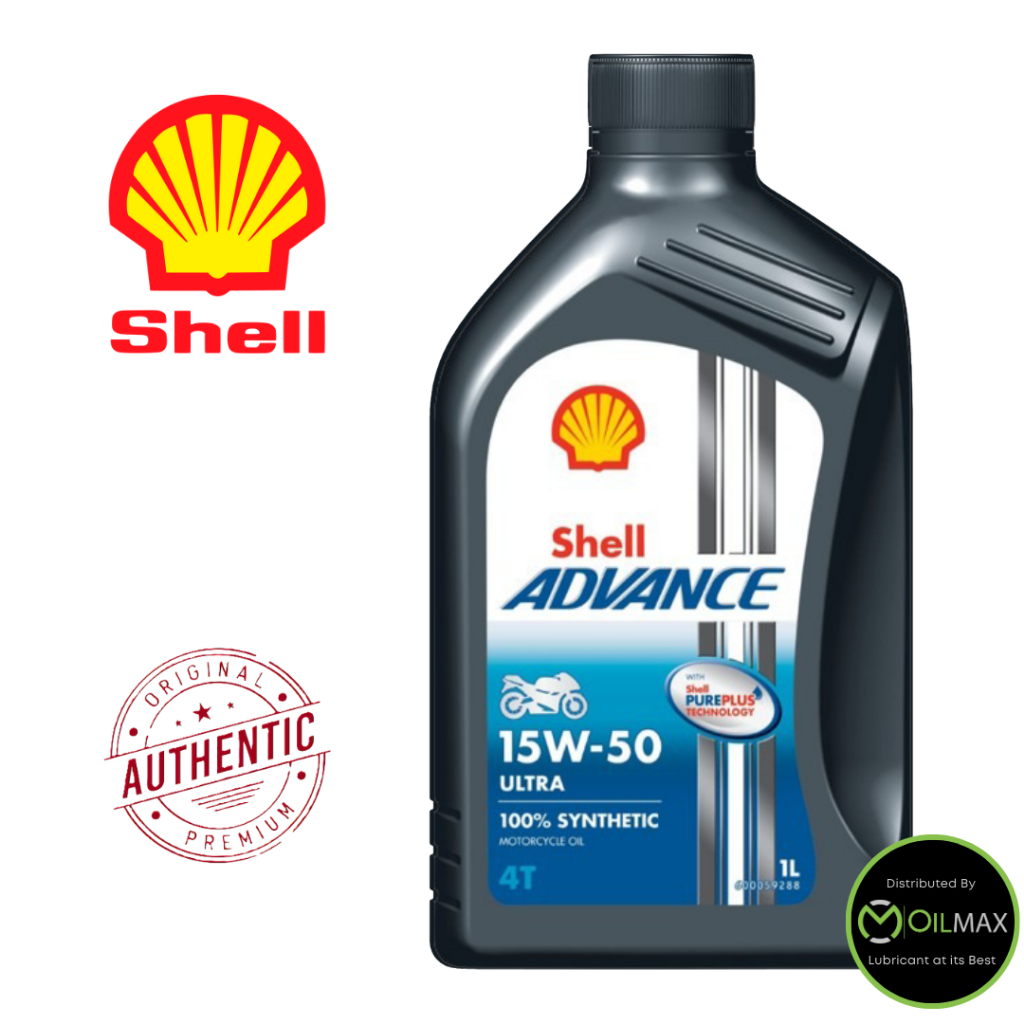 Shell Advance 4T Ultra 15W50 100% Synthetic Motorcycle Oil (1L