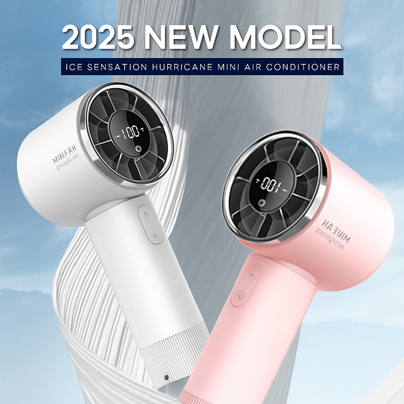 Handheld Fan Strong Wind 199-Speed | 5000mAh Rechargeable | LED Display ...