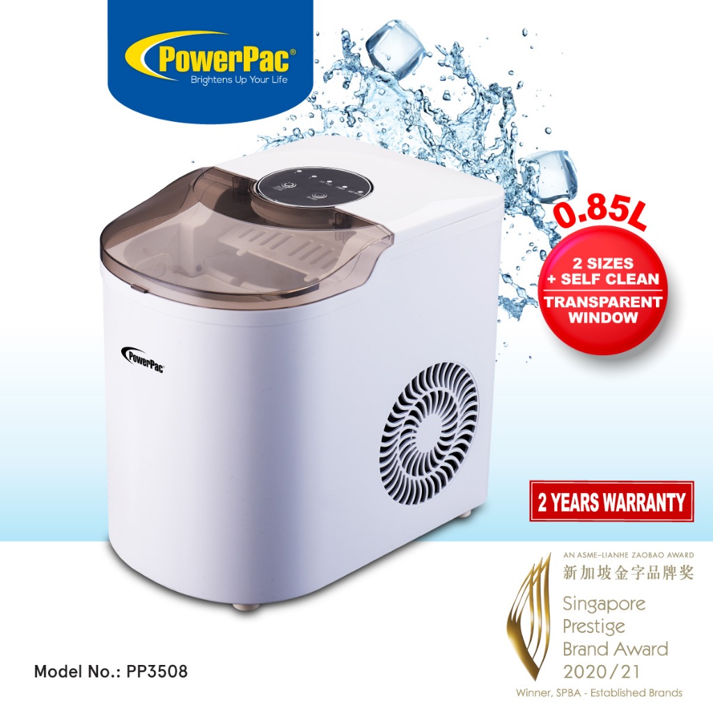 PowerPac ICE Maker household mini round ice making machine timed ice ...
