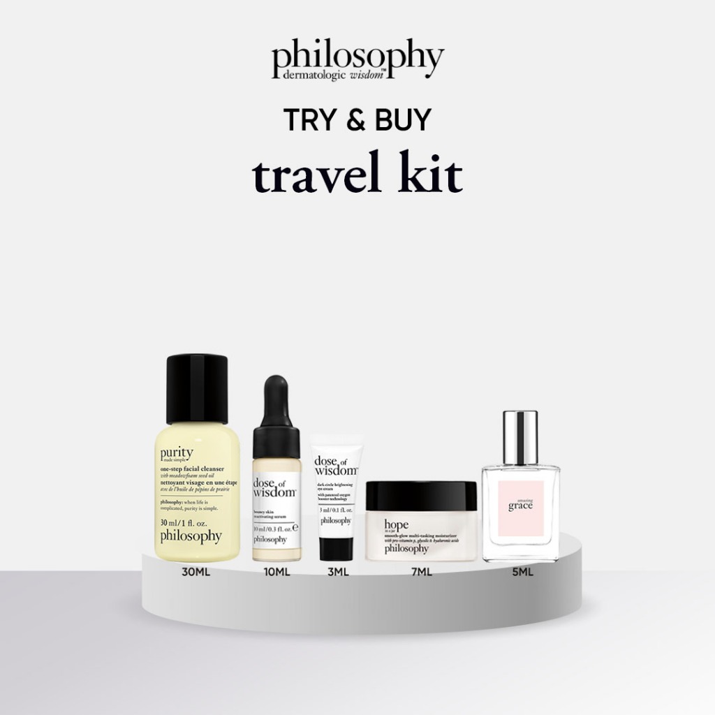 [try & buy] philosophy try & buy travel kit (cleanse, serum ...