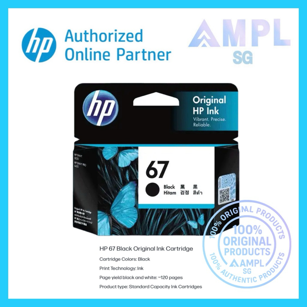 Genuine HP 67 Black | HP 67 Color Ink Cartridge for HP DeskJet 2330 ...