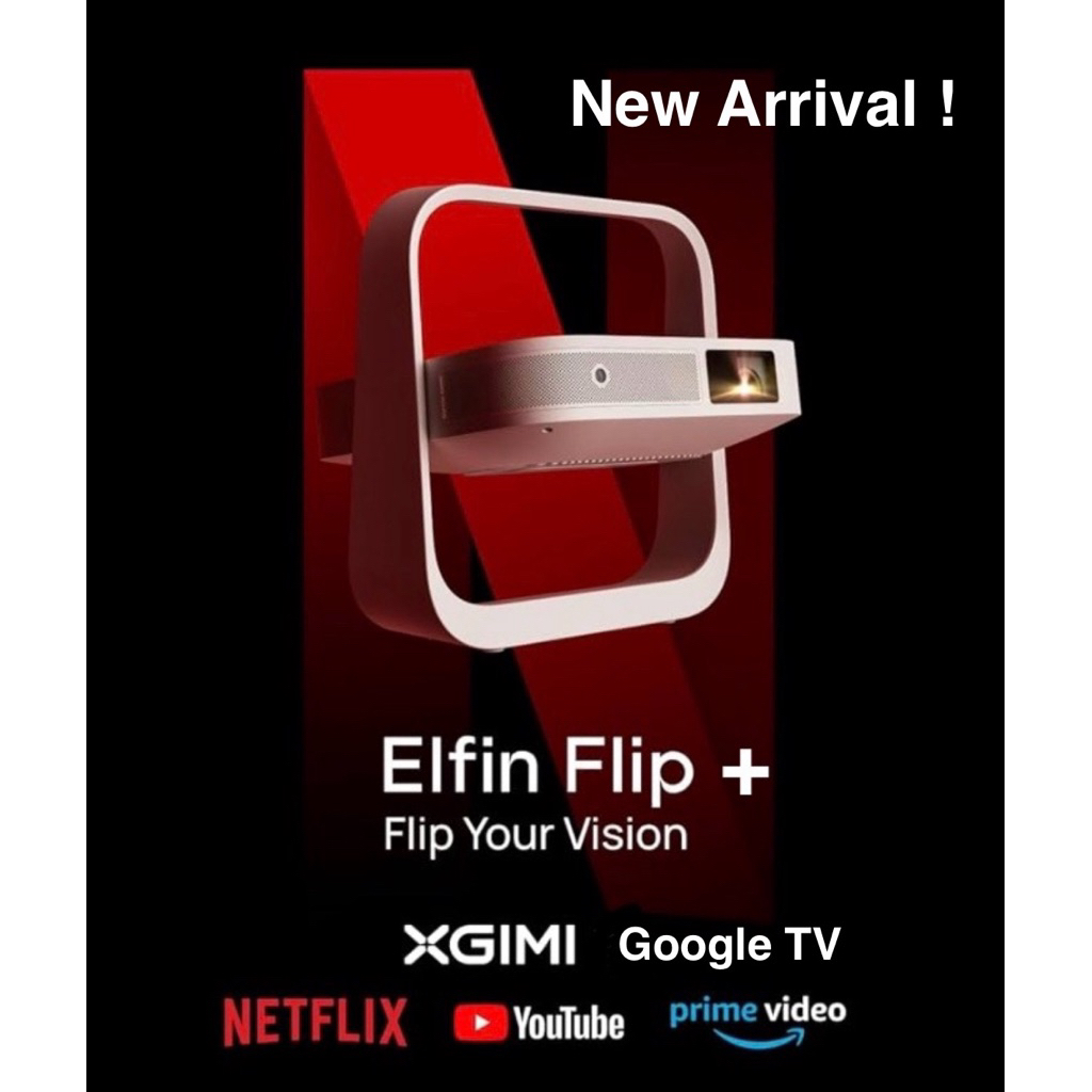 XGIMI Elfin Flip Plus FHD1080p Google TV Official Netflix Compact Slim ...