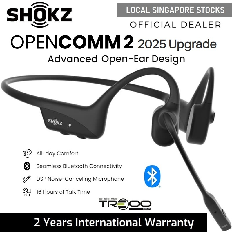 Shokz OpenComm2 2025 Upgrade Wireless Bluetooth Bone Conduction