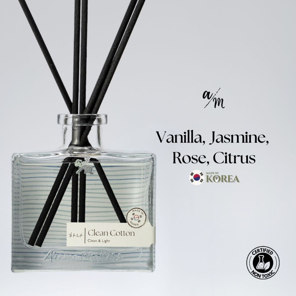 Aroma Matters Clean Cotton Reed Diffuser Made In Korea 120ml and 250ml ...