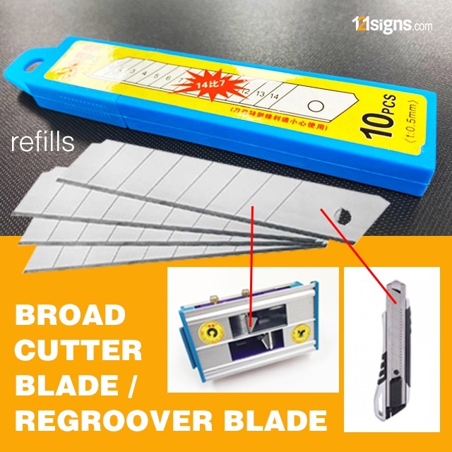 18mm Broad Cutter BLADE / Regroover BLADE (1pack=10pcs) | Shopee Singapore