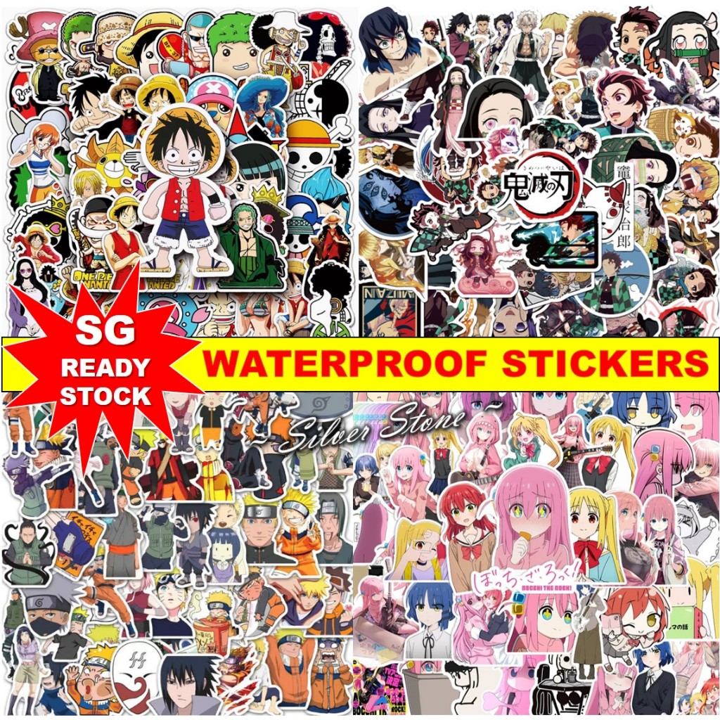 [SG READY STOCK] 50pcs Anime Waterproof Stickers Children Momoko Demon ...