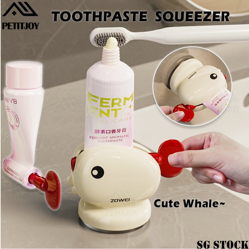 【SG】Whale Toothpaste Squeezer Suction Cup Automatic Toothpaste ...